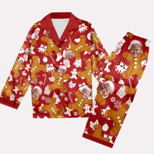 Gingerbread Trump Face Christmas Pajamas Set