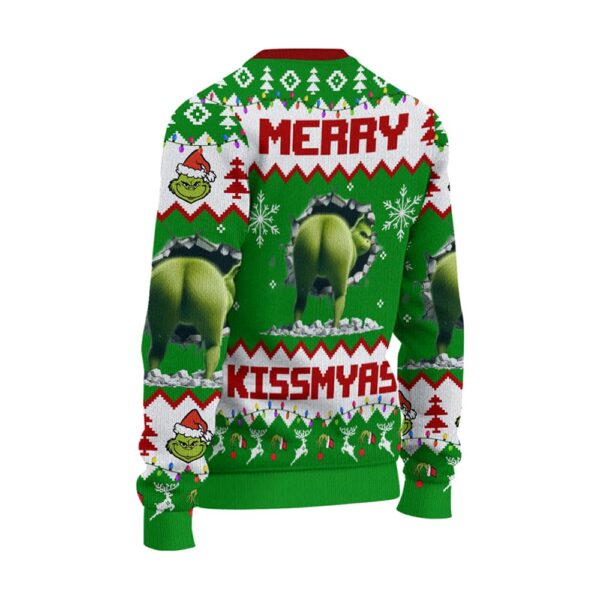 Grnch Merry Kissmyass Ugly Christmas Sweater 3