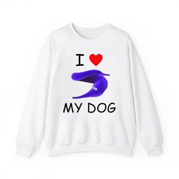 I Love My Dog Silly Worm Shirt 4