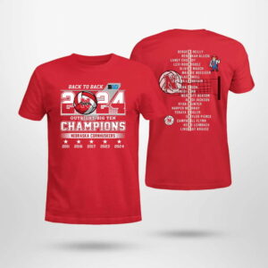 Lady Huskers Back To Back 2024 Outright Big Ten Champions Shirt