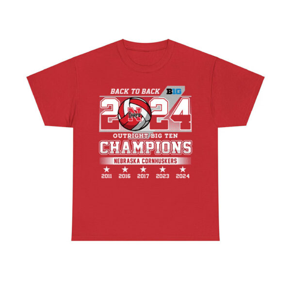 Lady Huskers Back To Back 2024 Outright Big Ten Champions Shirt 4