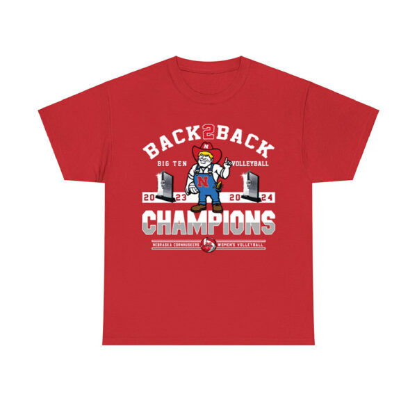 Lady Huskers Back To Back Big Ten Volleyball 2024 Champions Shirt