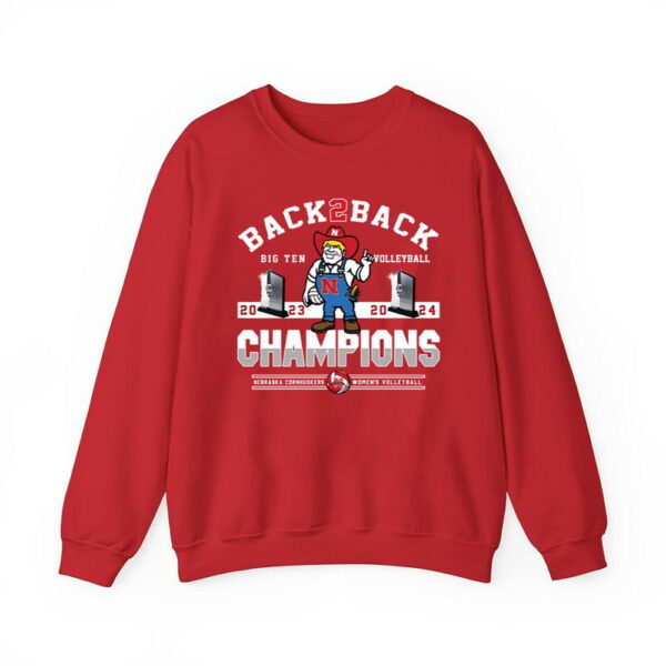 Lady Huskers Back To Back Big Ten Volleyball 2024 Champions Shirt 4