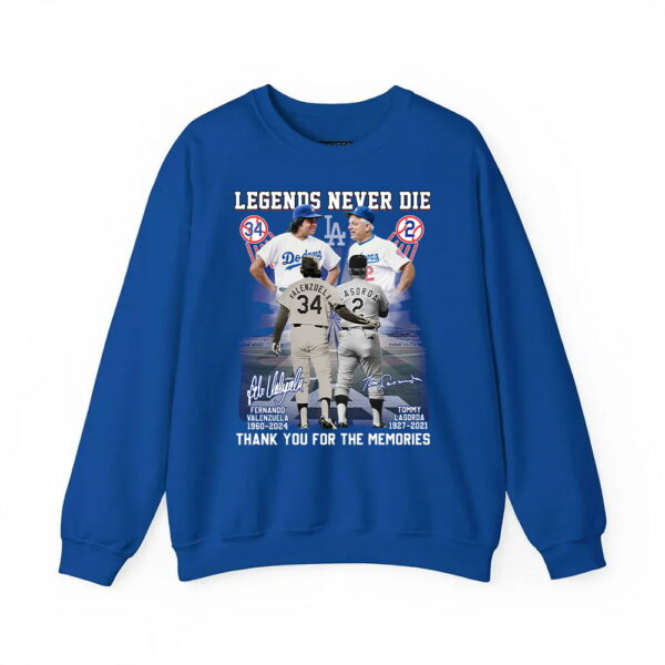 Legends Never Die Valenzuela Lasorda Thank You For The Memories Shirt 2