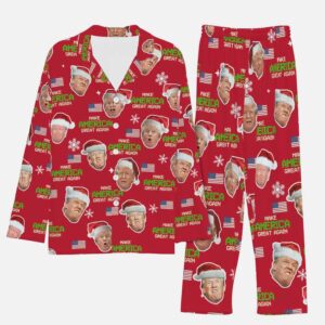 Make America Great Again Trump Face Christmas Pajamas