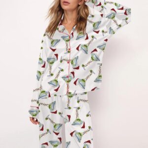 Martini Christmas Satin Pajama Set