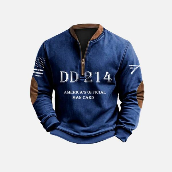 Mens DD214 Americas Official Man Card Printed Sweatshirt 4