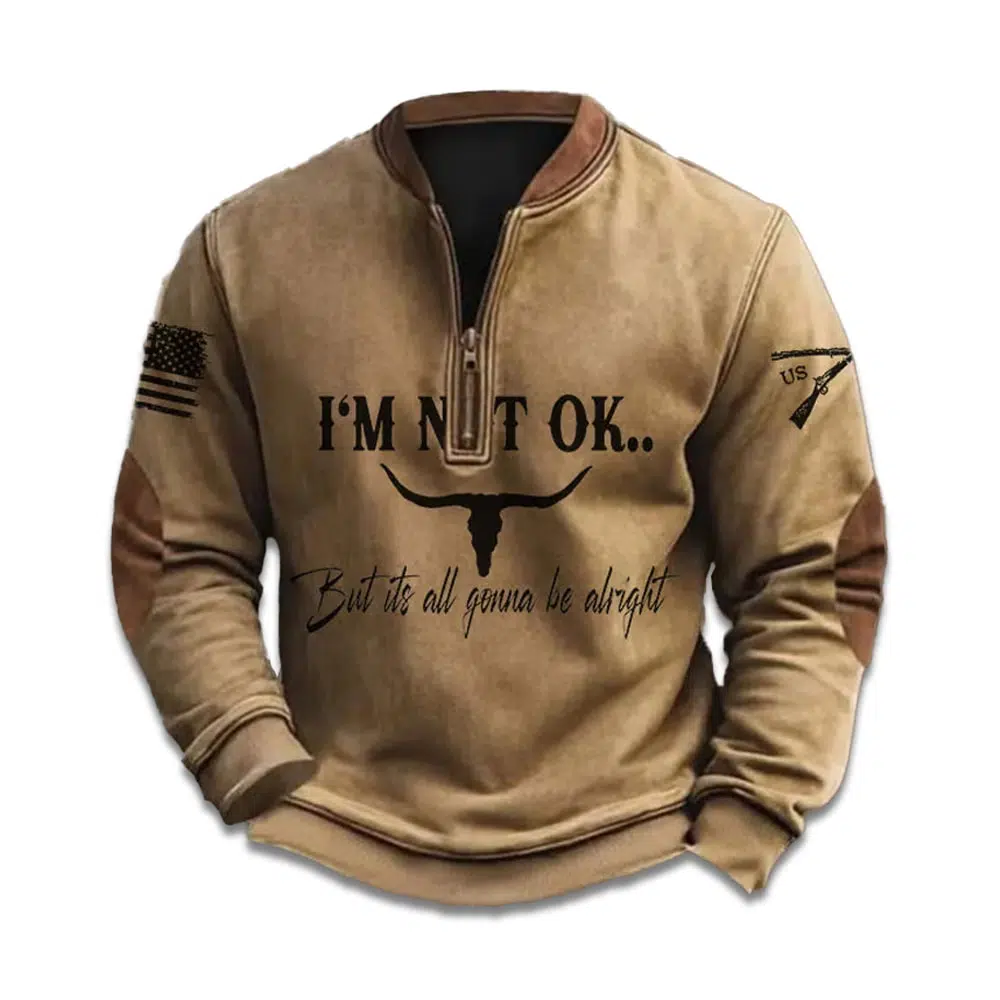 Mens Im Not Ok But Its All Gonna Be Alright Printed Sweatshirt 4 Mens Im Not Ok But Its All Gonna Be Alright Printed Sweatshirt 4