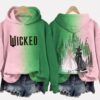 Wicked Movie Inspired Witch And Princess Contrast Gradient Hoodie