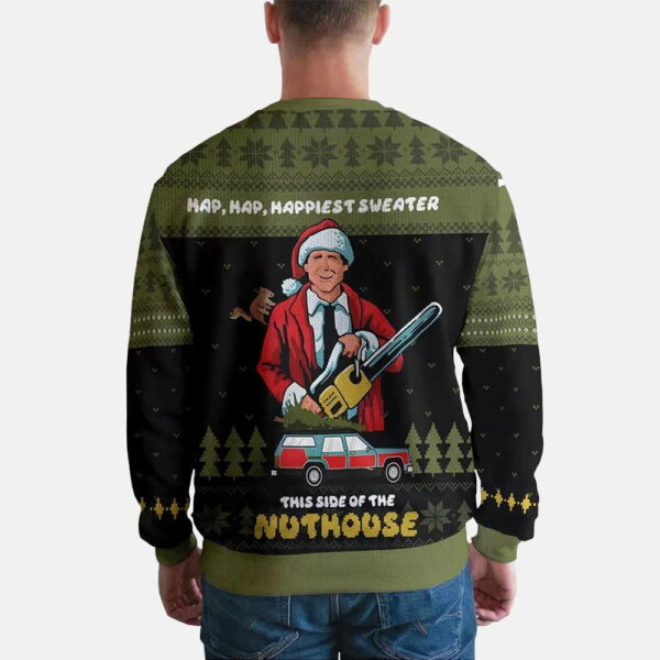 National Lampoons Christmas Vacation Hap Hap Happiest This Side Of The Nuthouse Ugly Sweater 2