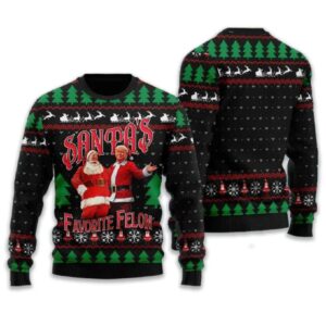 Santa's Favorite Felon Trump Ugly Christmas Sweater