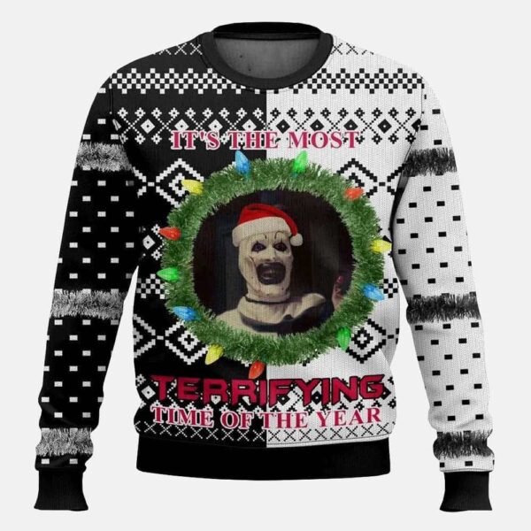 Terrifier Its The Most Terrifying Time Of The Year Ugly Christmas Sweater 2