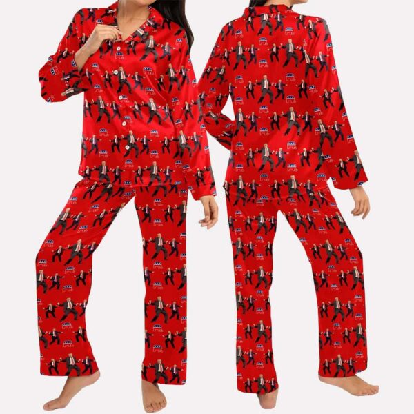 Trump Dancing Christmas Pajamas Set 2