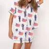 Trump Dancing Coquette Bow America 2024 Pajama Set