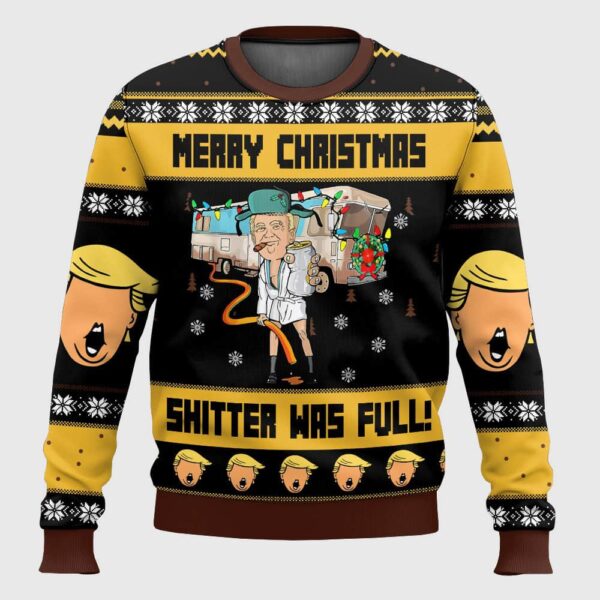 Trump Merry Christmas Shitter Was Full Ugly Sweater