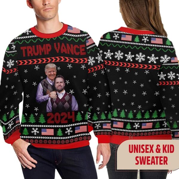 Trump Vance 2024 Step Brothers Ugly Christmas Sweater