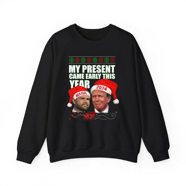 Trump Vance My Present Came Early This Year 2024 Christmas Shirt 4