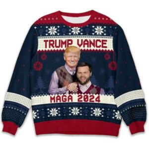 Trump Vance Step Brothers Maga 2024 Ugly Christmas Sweater