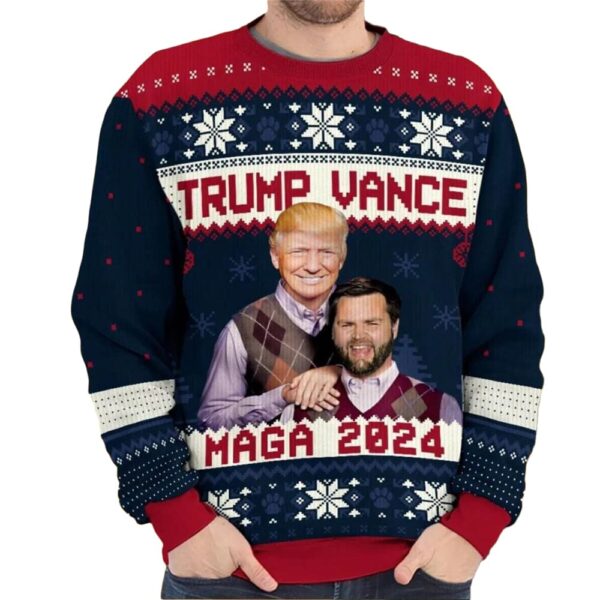 Trump Vance Step Brothers Maga 2024 Ugly Christmas Sweater 2