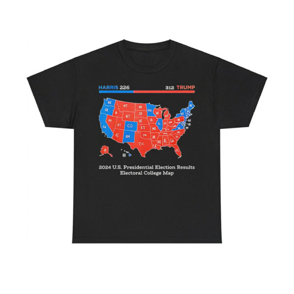 Trump Won 2024 US Presidential Election Results College Map Shirt