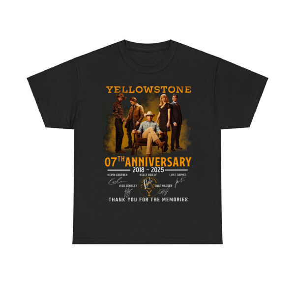 Yellowstone 7th Anniversary 2018-2025 Signature Thank You For The Memories Shirt