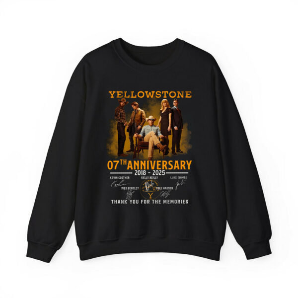 Yellowstone 7th Anniversary 2018 2025 Signature Thank You For The Memories Shirt 4