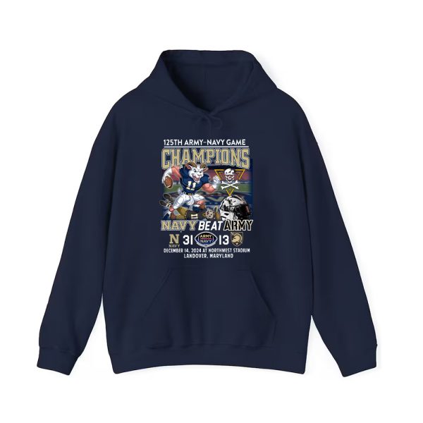 125th Army Navy Game Champions Navy Beat Army 2024 Shirt 4