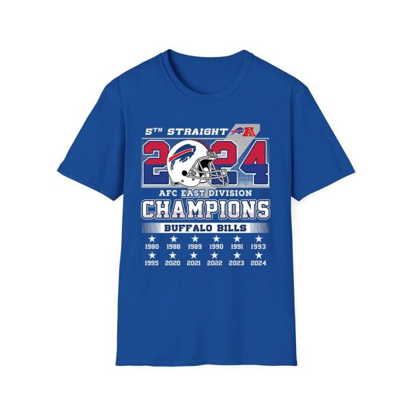 5th Straight 2024 AFC East Division Champions Bills Shirt