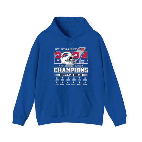 5th Straight 2024 AFC East Division Champions Bills Shirt 3