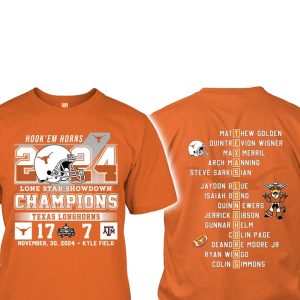 Hook 'Em Horns 2024 Lone Star Showdown Champions Texas 17-7 Texas A&M Shirt