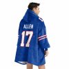 Josh Allen 17 Buffalo Football Unisex Blanket Hoodie