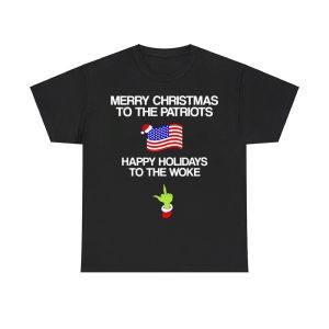 Merry Christmas To The Patriots Happy Holidays To The Woke Shirt