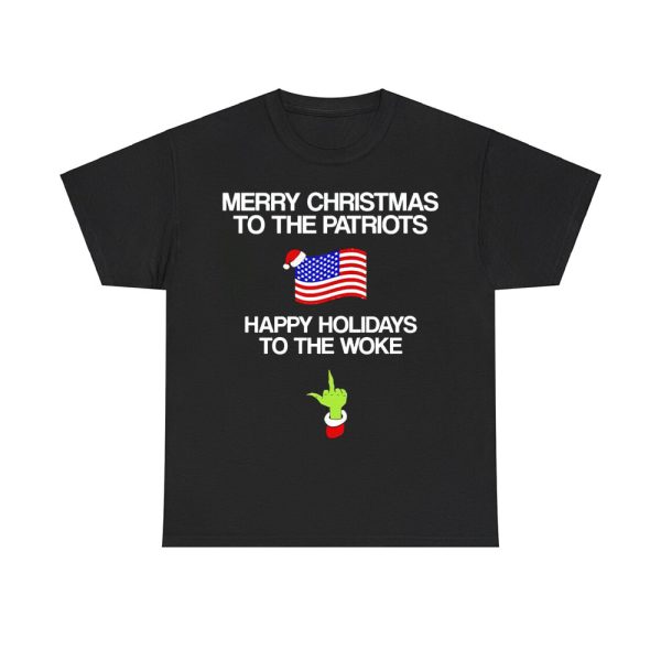 Merry Christmas To The Patriots Happy Holidays To The Woke Shirt