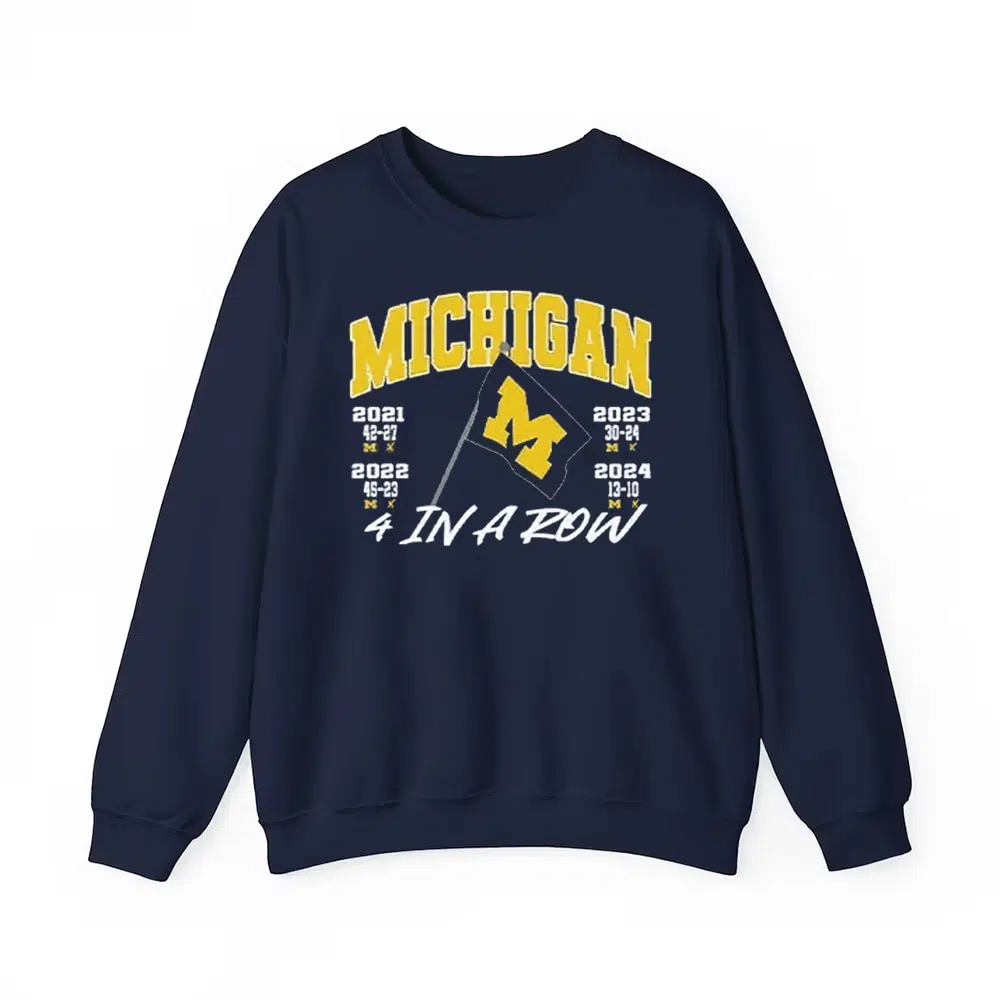 Michigan 4 In A Row Beat OSU Plant The Flag Shirt 2 Michigan 4 In A Row Beat OSU Plant The Flag Shirt 2