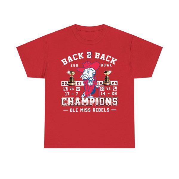 Ole Miss Back 2 Back Egg Bowl Champions 2024 Shirt 2