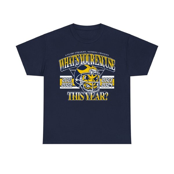 What's Your Excuse This Year Michigan Win Ohio 4 Years Straight Shirt